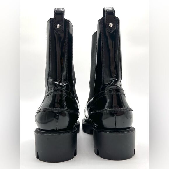 CHRISTIAN LOUBOUTIN Montezu Brushed Leather Ankle Boots Black Lug Sole EU 39 US9 - Picture 5 of 15